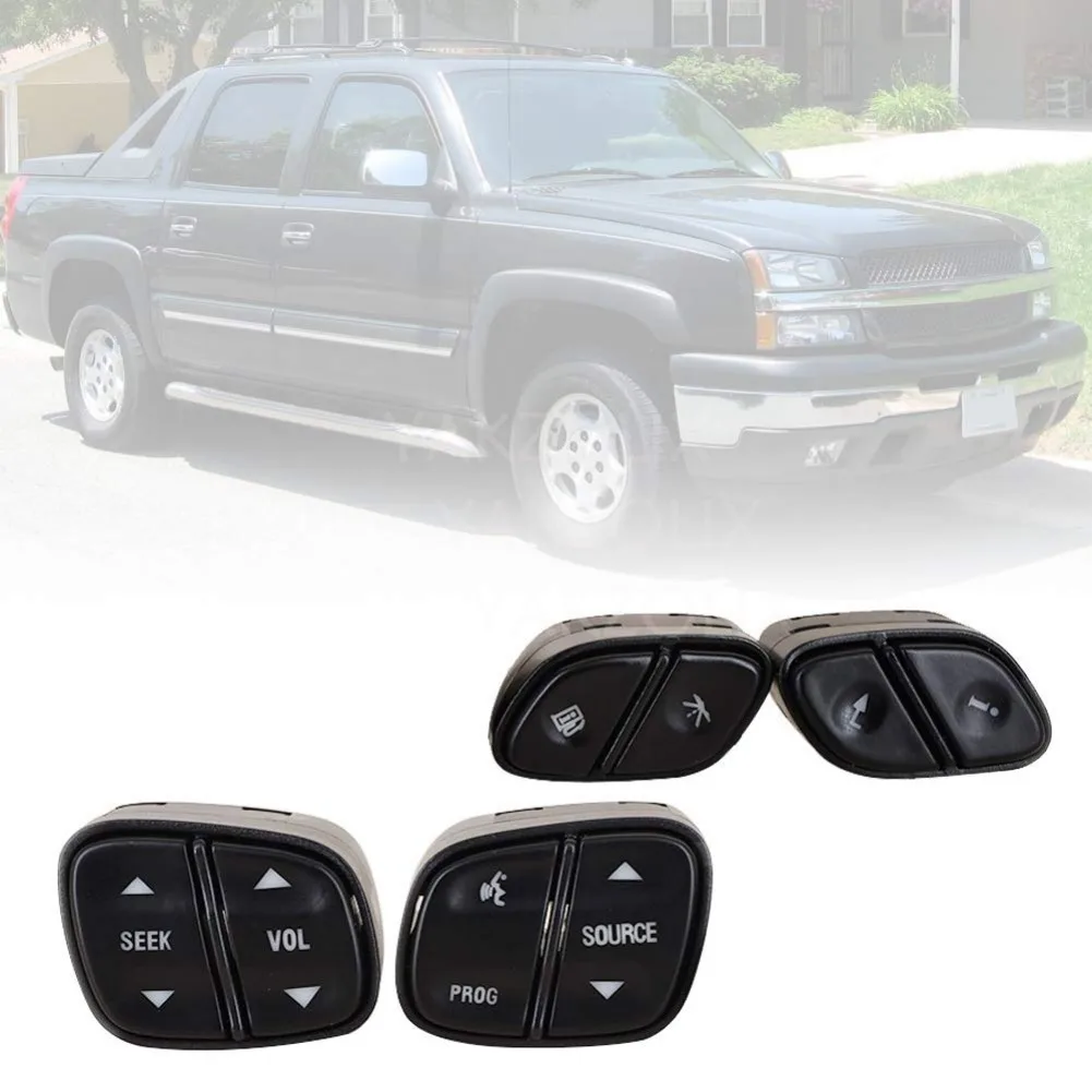 Interruptor de Control de Volumen de Radio para Volante con 4 Luces LED para Chevrolet Silverado, Suburban, Tahoe, GMC Envoy, Sierra, Yukon, Hummer H2