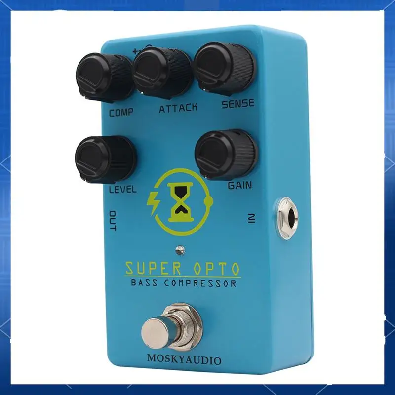 ABJV MOSKYAUDIO Super OPTO Bass Optical Compressor Pedal For Electric Guitar For Bass Optoelectronic Compression Effects True By