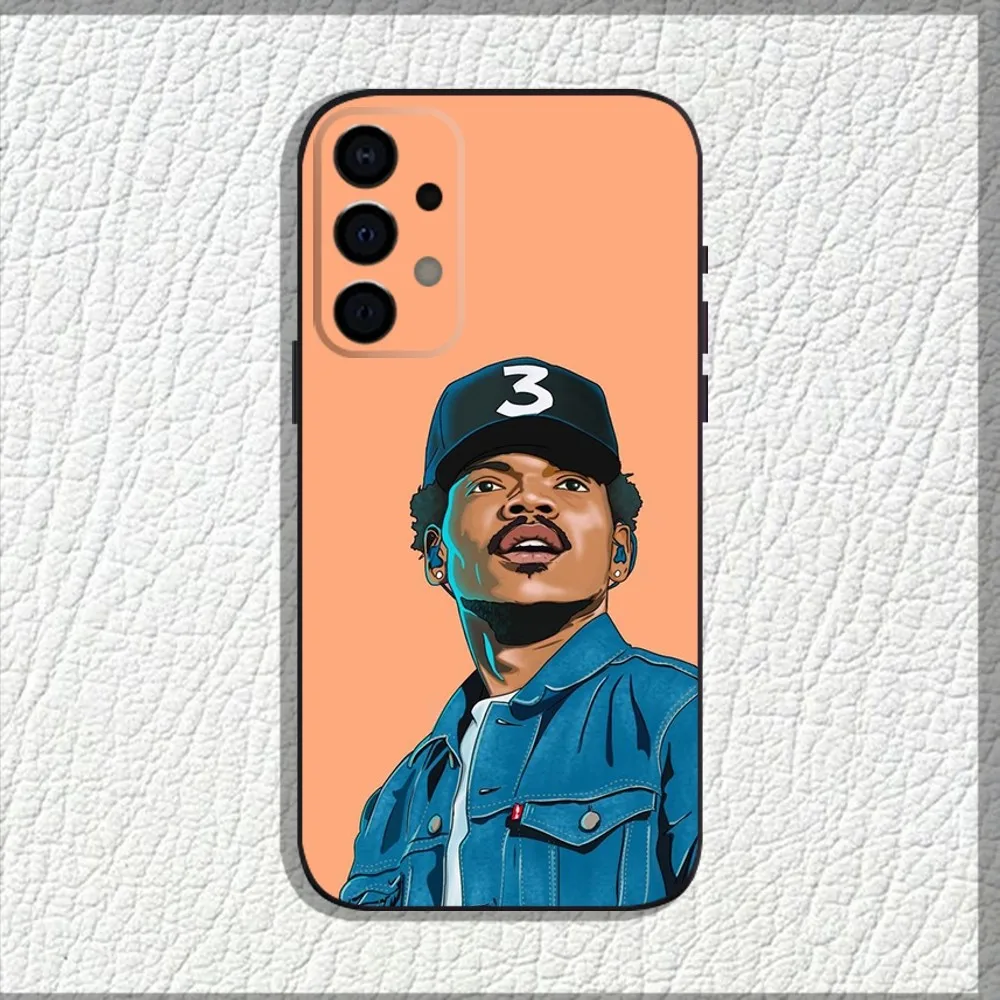 the Rapper A-Acid Chance 3 Phone Case For Samsung Galaxy A13,A21s,A22,A31,A32,A52,A53,A71,A80,A91 Soft Black Shell