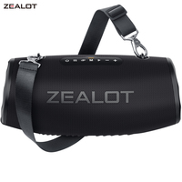 ZEALOT S87 Portable Bluetooth Speaker, 80W Stereo Sound with XBass, IPX6 Waterproof, LED Light,Outdoor Wireless Speakers