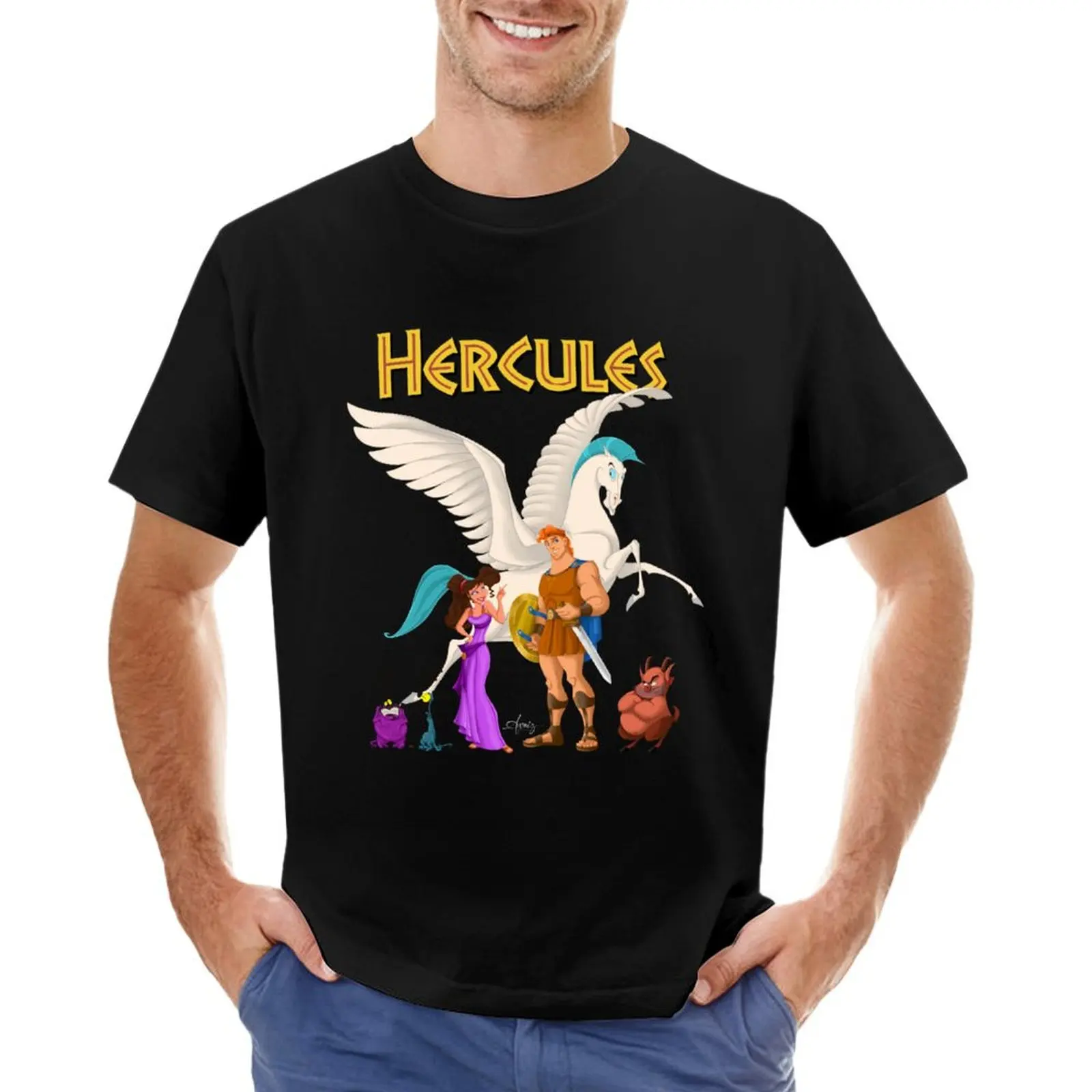 Hercules T-shirt animal prinfor boys tees oversizeds plus size tops men workout shirt