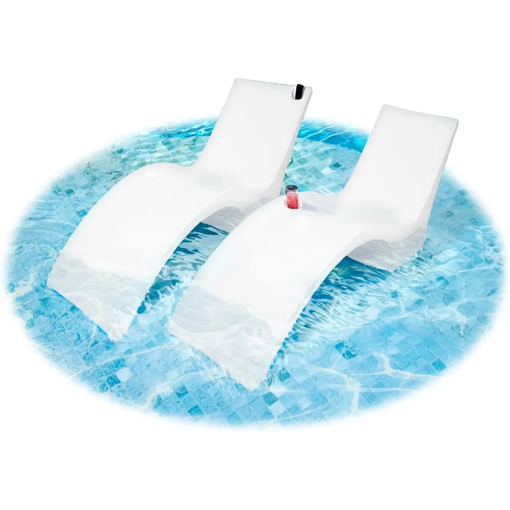 

Kai Shelf Lounger Deep Water, in-Pool, Use in Pools with Shelves Up to 16 Inches Deep, Built-in Drink and Phone Holders
