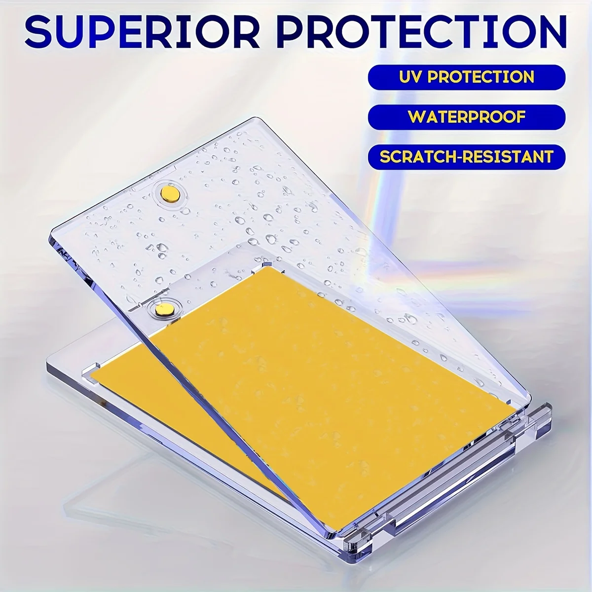 Magnetic Card Holder 35pt One Touch Card Holder U-V Protectors Hard Plastic for Trading Cards Magnet Baseball Cards Holder