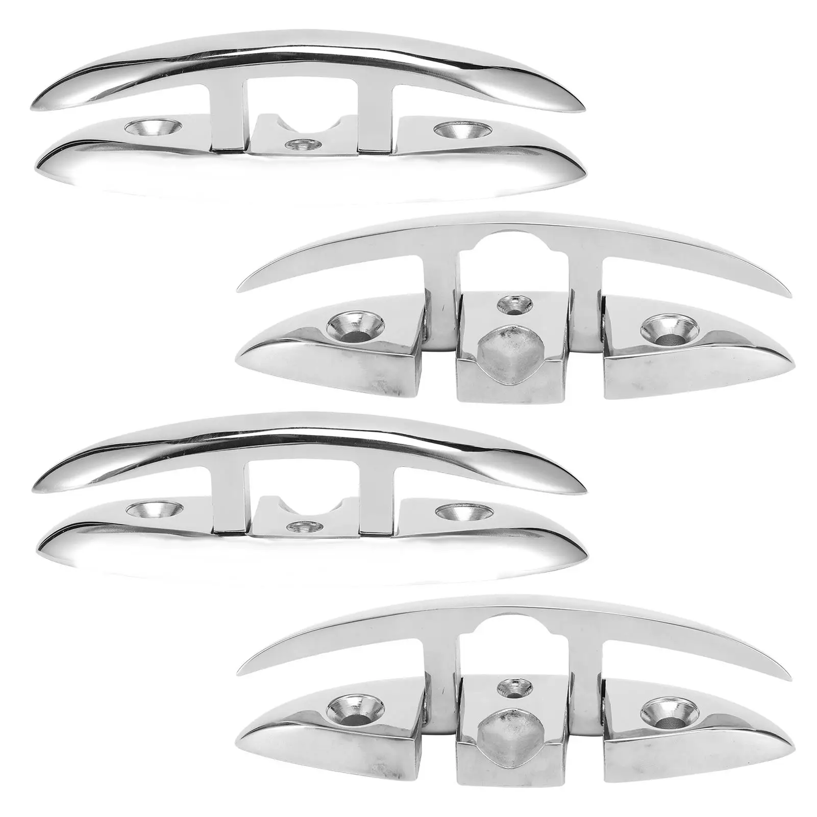 Boat Cleat Boat Accessories Parts 6 * 2.1in Light Weight Stainless Steel Foldable Small Steamship Ship for boats Yachts