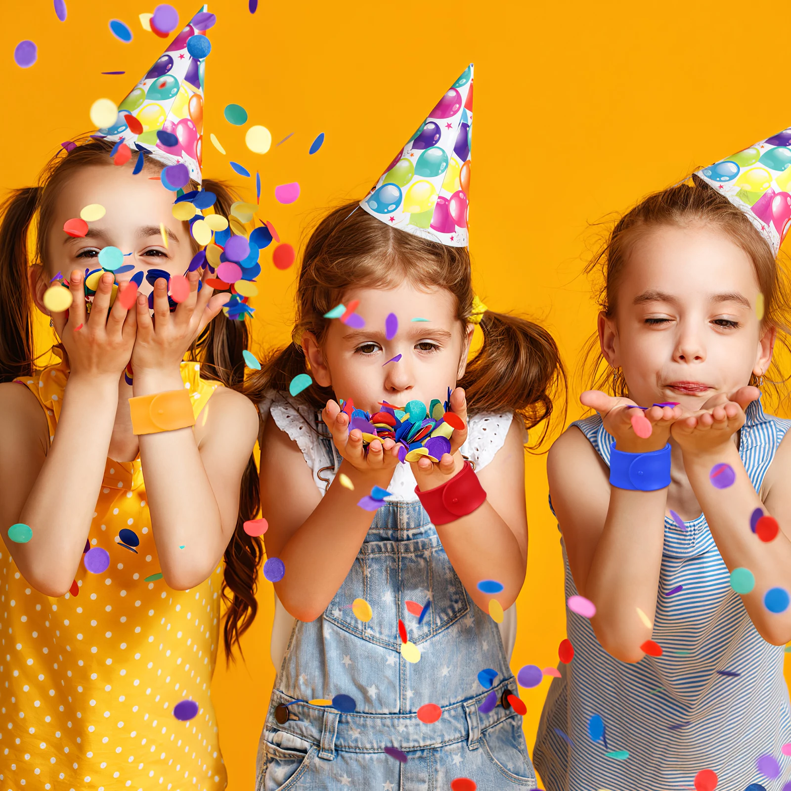 

12Pcs Silicone Slap Bracelets Multicolor Snap Wristbands Party Slap Bands Favors Wrapping Bands Party Wristbands