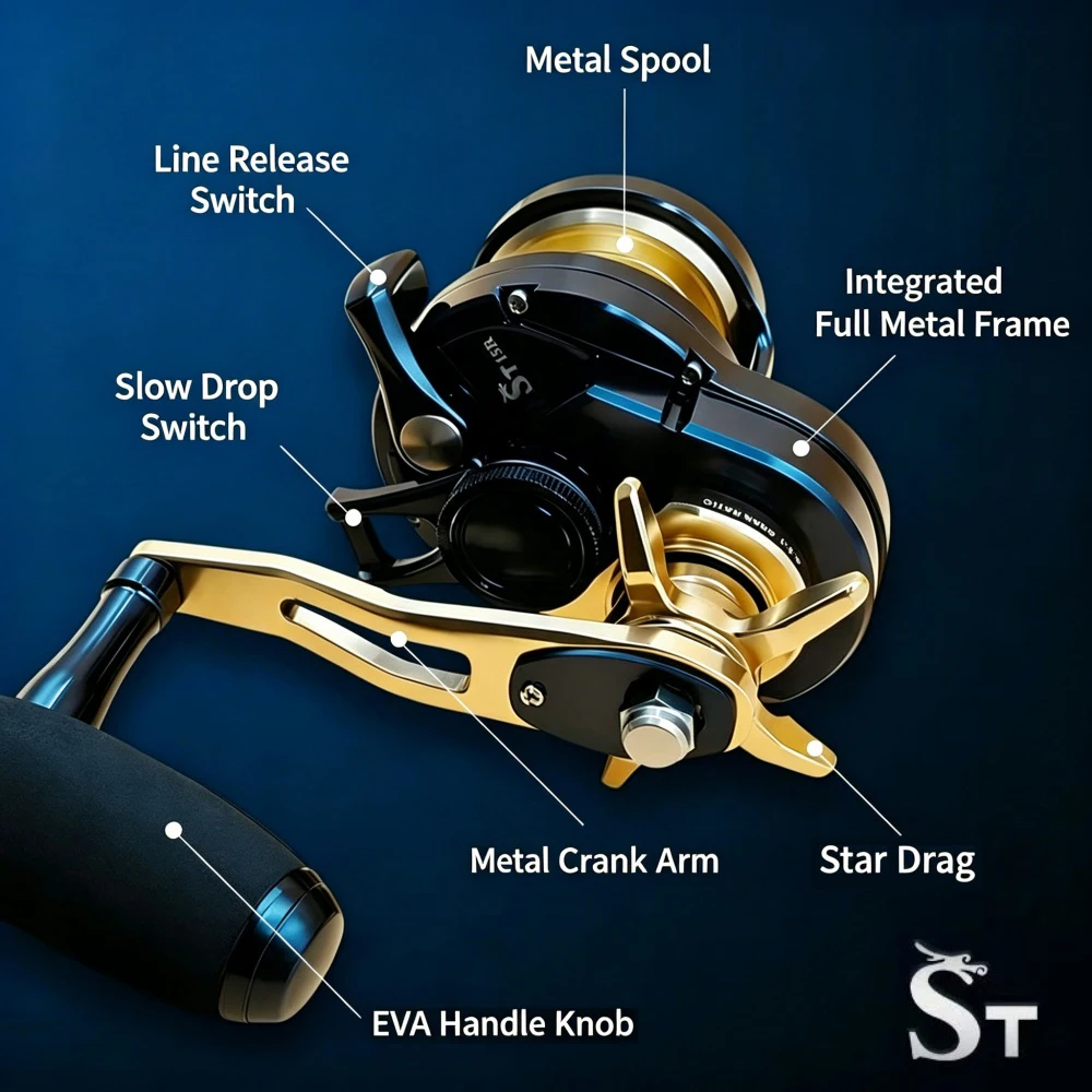 6.2:1 Slow Pitch Jigging Reel  - Conventional Reel recension och pris