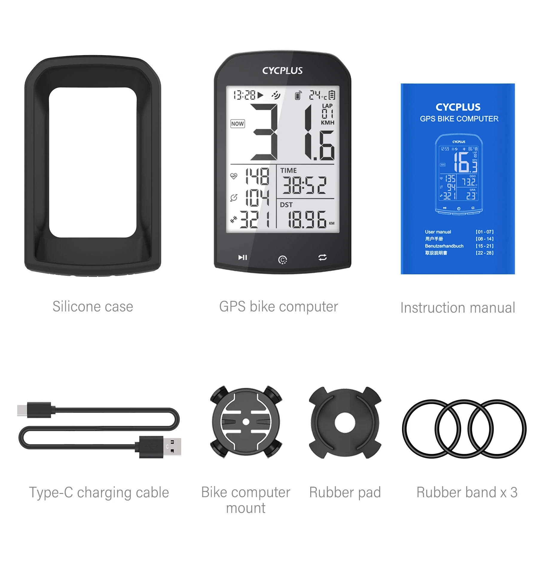 CYCPLUS M1 GPS Fietscomputer Fietsaccessoires Fiets Snelheidsmeter BLE 5.0 ANT+ Cycle Ciclismo Kilometerteller voor Rijden