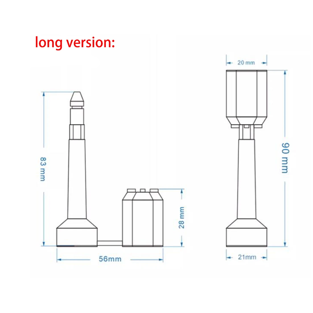 5pcs ISO/PAS17712 High Security Bollet Seals Containers Steel Bolt Seal Numbered Metal Cable Ties Anti-Rotating Wholesale