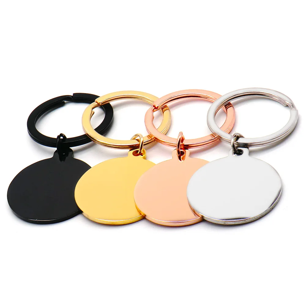 20Sets Stainless Steel Dog ID Tags Anti-Lost Blank Customized Name Tell Cat Collar Home Keychain Christmas Festival Gifts Plate