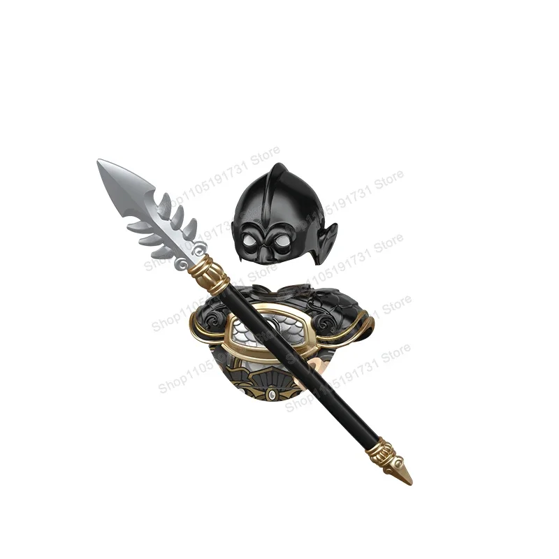 لعبة الرسوم المتحركة سان تايزي شخصيات الحركة الكلاسيكية اللبنات ملحقات السيف مجموعة سطح المكتب نموذج اللعب 30327