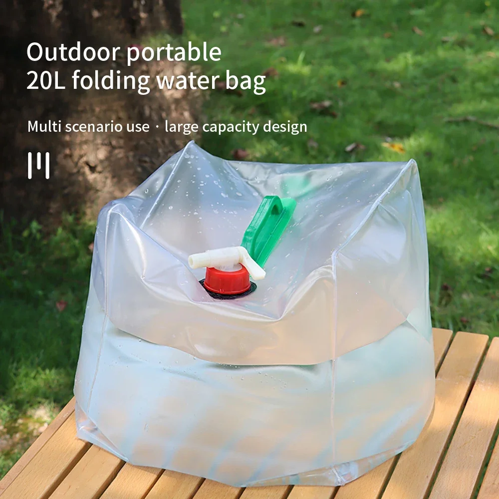 

Camping Kettle Folding Water Bag Large Capacity Camping Water Bucket with Tap Portable Water Carriers for Outdoor Emergencies