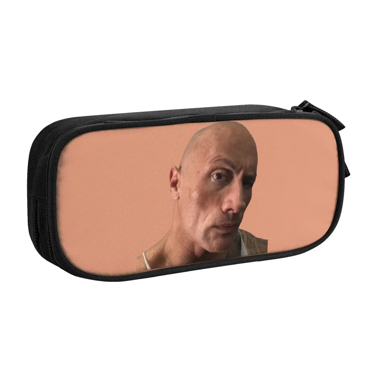 Imagem -02 - Estojo de Grande Capacidade para Meninos e Meninas Sobrancelha Meme Dwayne The Rock Johnson Caixa de Caneta Material Escolar Personalizado