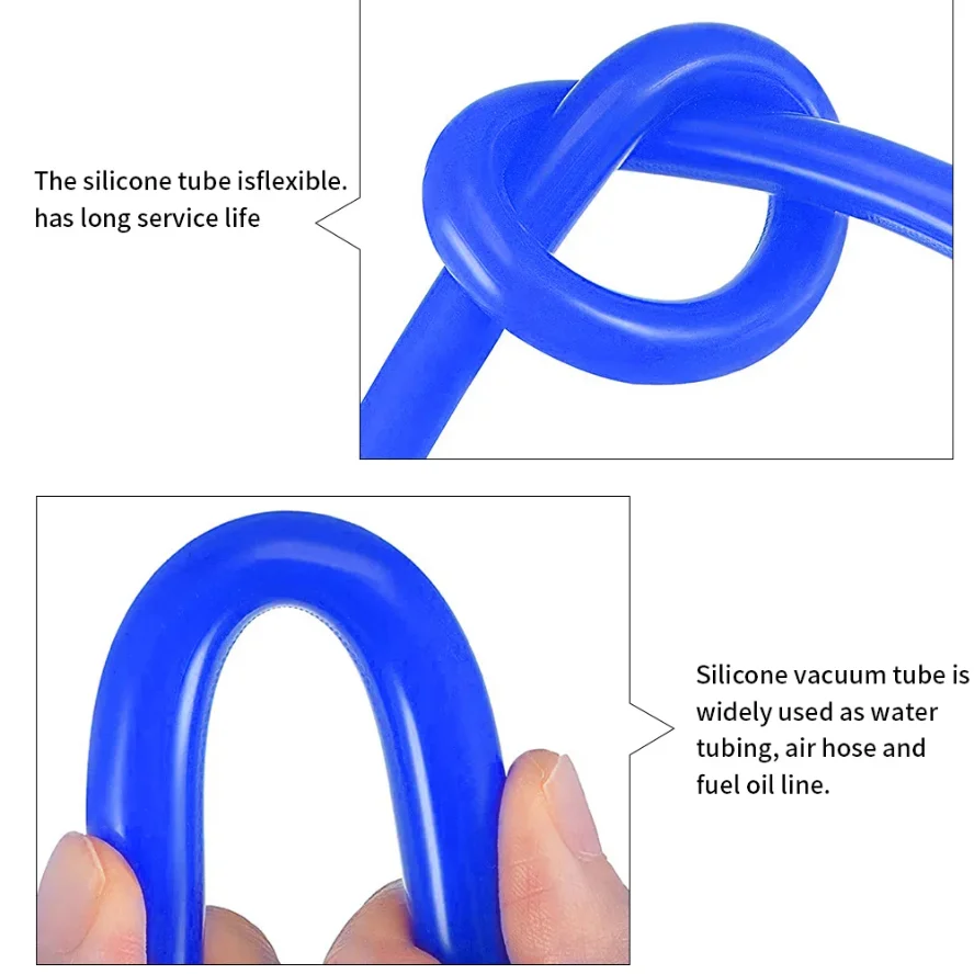 Blue 1 Meter 2 Meters 3mm Thickness Car Vacuum Silicone Hose Universal Inner Diameter 3/5/4/6/8/10/12/14mm
