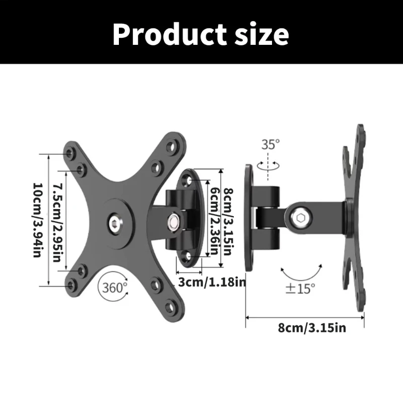 Placa adaptadora montagem tela, suporte parede, suporta vesa 100x100 75x75, dropshipping