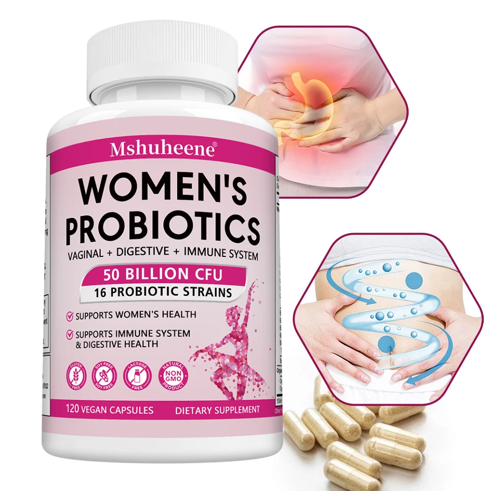 

Women's Probiotic Capsules 50 Billion CFU 16 Strains, Support Intestinal Flora Balance, Digestive Wellness, Immune Stability