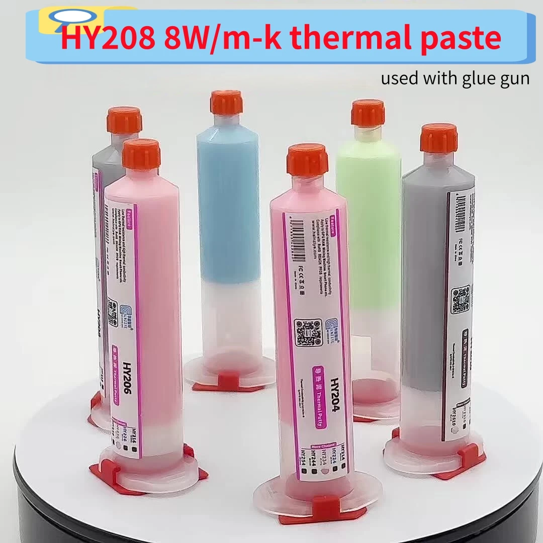 

Video Card CPU Mobile Phone Thermal Paste, Cooling Silicone Grease, HY268 Gray High Conductivity Paste,8W/m-k,used with Glue Gun