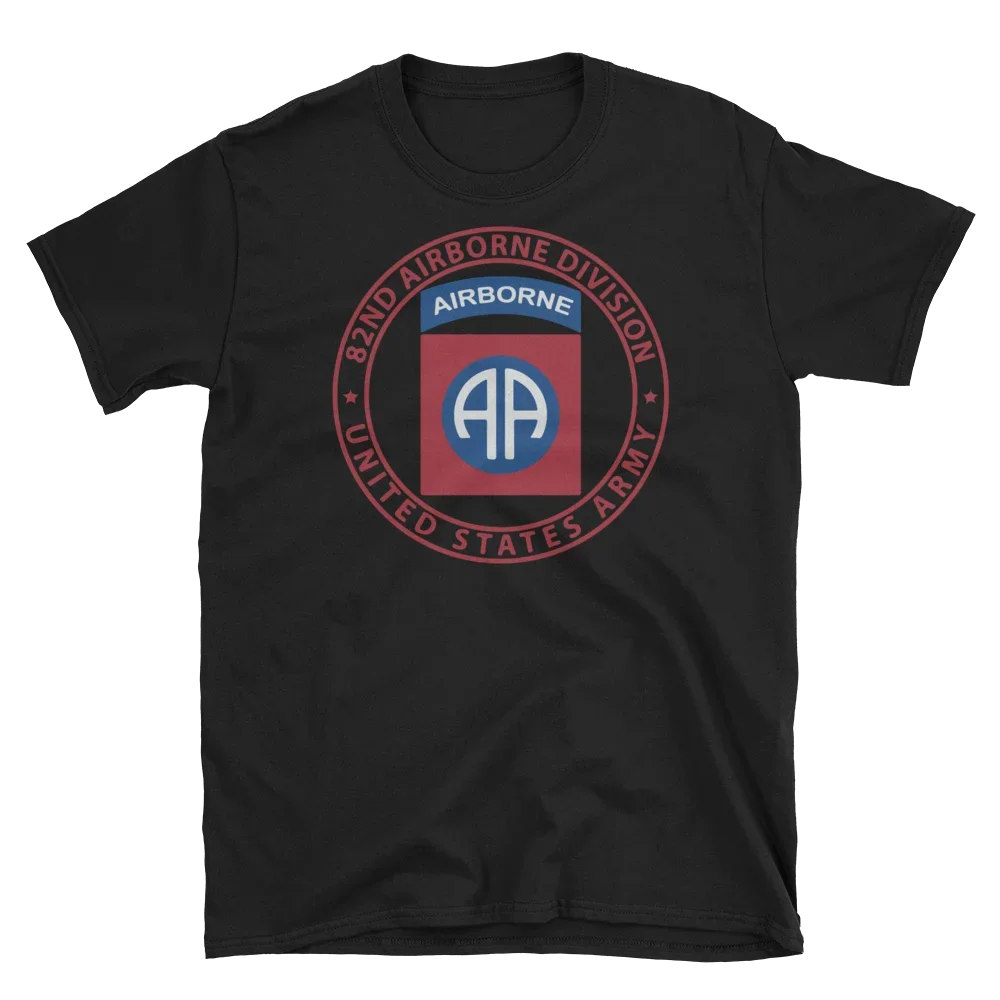 

82nd Airborne Division US. Army Softstyle T-Shirt Men's 100% Cotton Casual T-shirts Loose Top Size S-3XL
