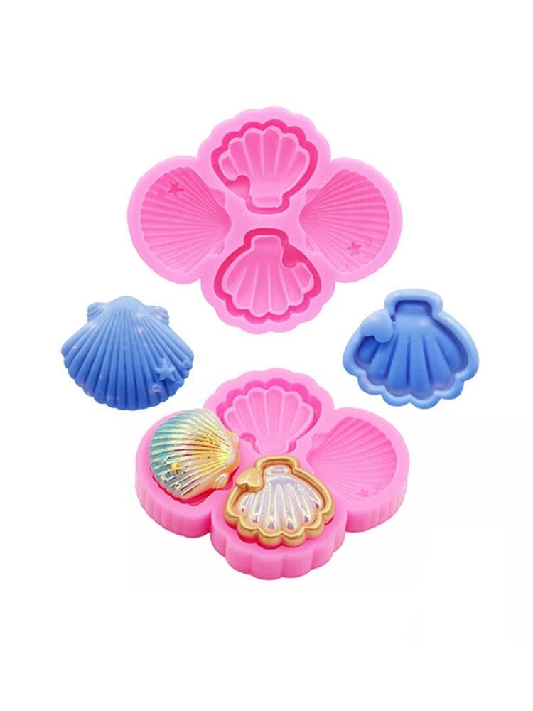 Coquilles de mer coquilles flip bonbons gâteau chocolat dessert décoration silicone moule bricolage résine bijoux accessoires goutte à goutte moules