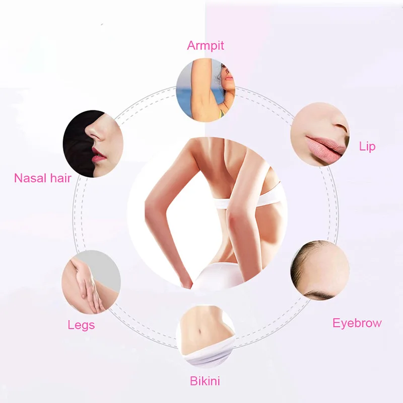 Rechargeable USB Electric Female Body Hair Shaving Remover Round Blade Painless Razor Lady Epilator For Bikini Armpit Leg