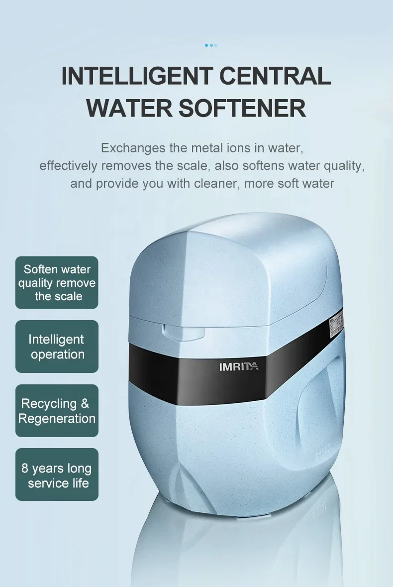 Water Softener Whole House 1ton Flow Automatic Ion Exchange Regeneration Hard Water Softener System For Household