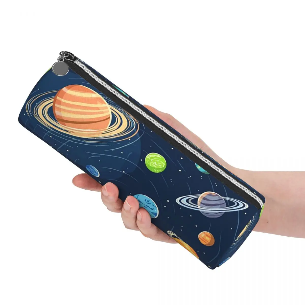Solar System Space Planets Universe Pencil Case Pen Holder Cylinder Pen Box Pencil Bag for Boy Girl Stationery Supplies