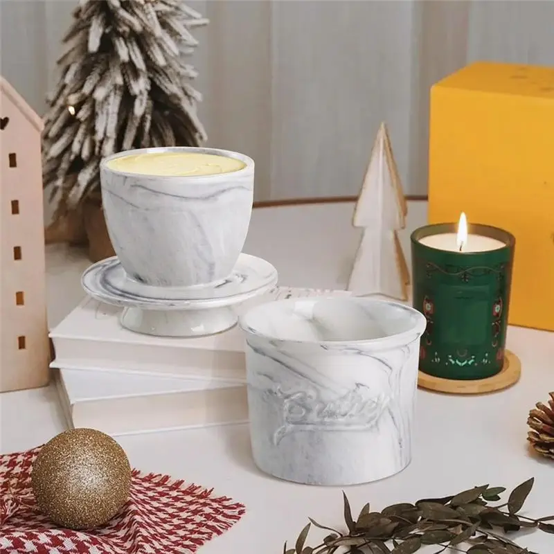 A21Q -Butter Crock For Counter With Water, Butter Keeper For Spreadable Butter Butter Dish With Lid For Countertop