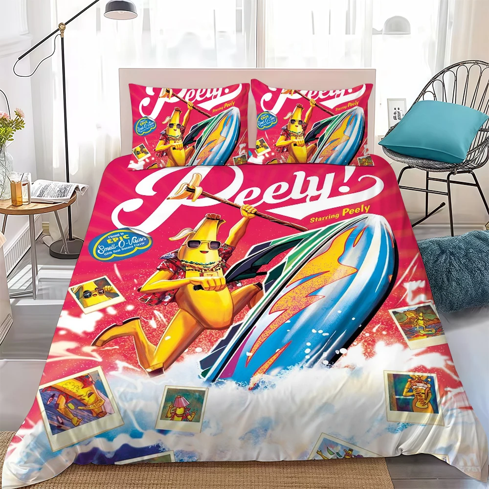 Game F-FORTNITE Duvet Cover Set Home Style Bedding Soft Laundry Cotton Bed 3 Piece Set Student Dormitory Gift