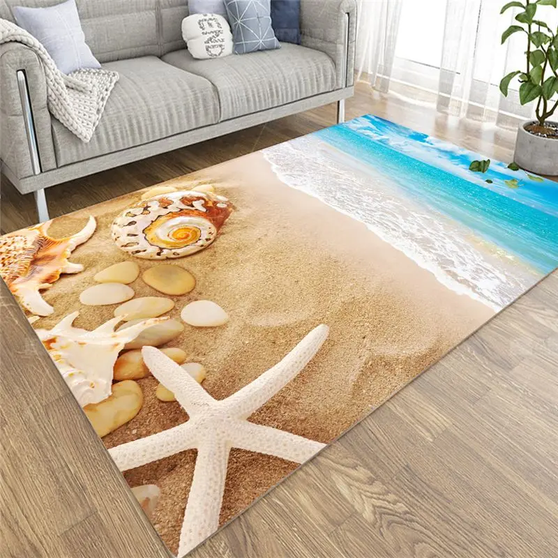 Creative 3D Landscape Style Living Room Carpet Decoration Bedroom Bedside Non-slip Soft Rug Washable Lint-free Large Floor Mats