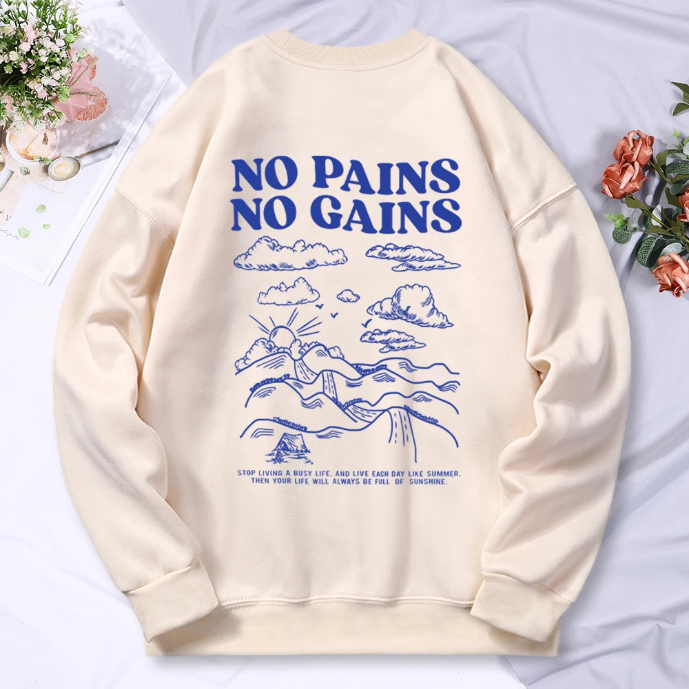 Keine Schmerzen keine Gewinne positive Energie Brief Männer Frauen Sweatshirt lose Hoody japanischen Stil Hoodie Mode Hoodies Paar Tops