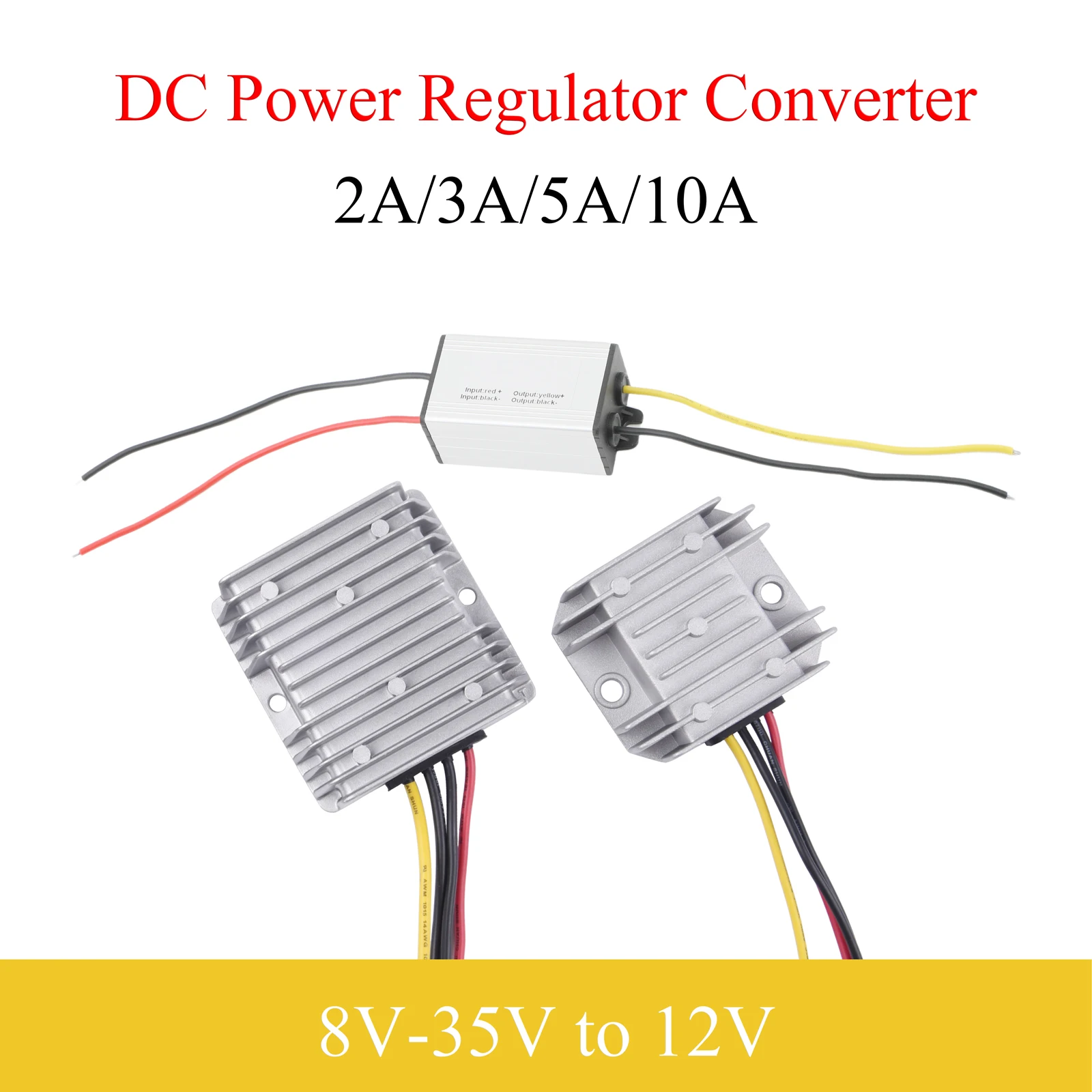 8V-35V to 12V DC Power Converter 2A 3A 5A 10A Stabilizer Voltage Automotive Power Supply Moudle Waterproof For Car