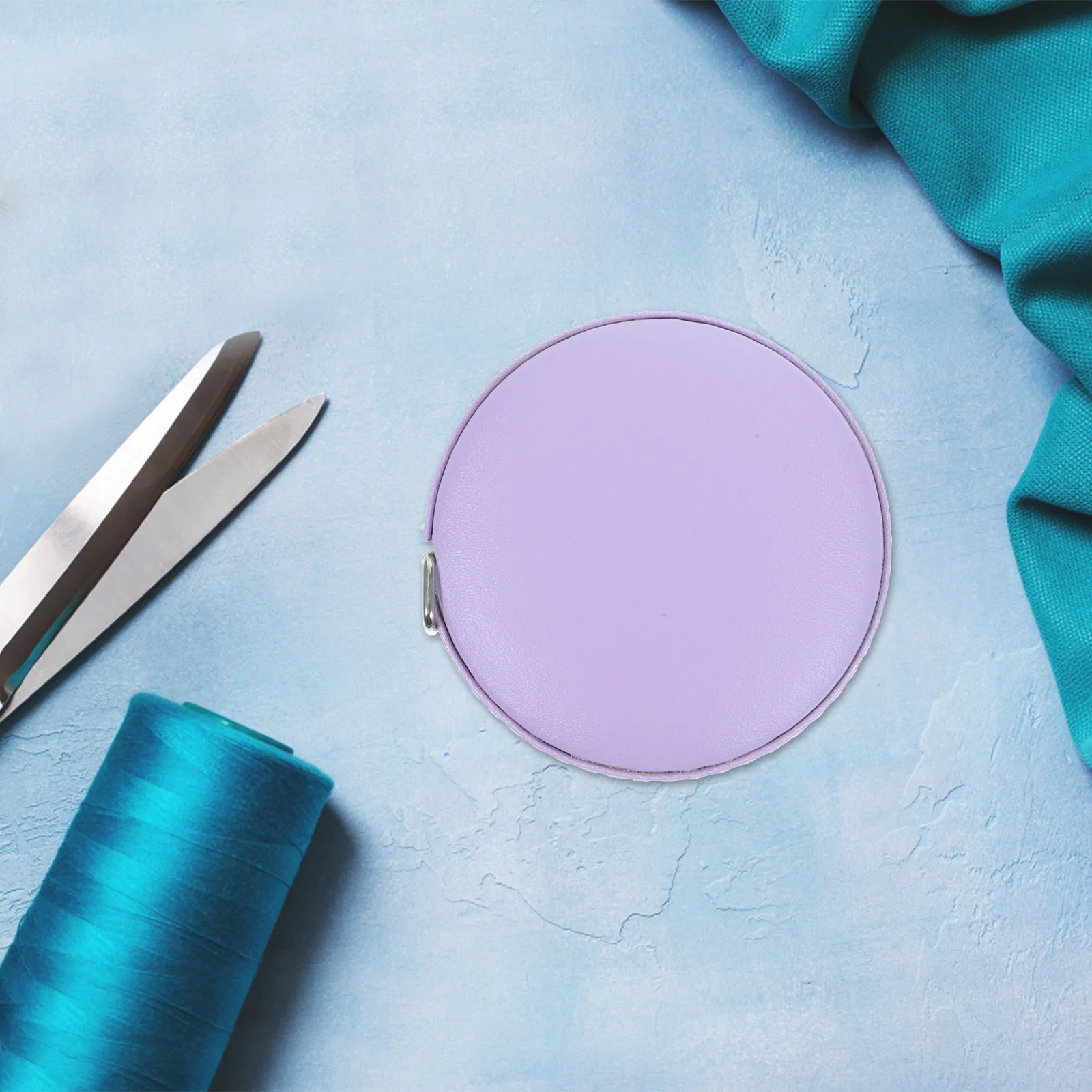

Tape Measure Flexible Mini Round 15cm Purple Portable Household Multipurpose Sewing Clothes Soft Retractable Button