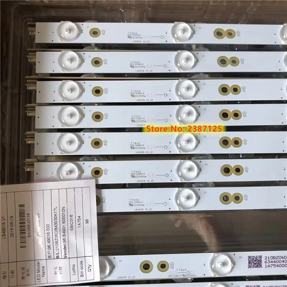 LED Backlight Strip LB49016 V1_00 LB-PF3030-GD2P6C490712-L/R-D 49PUS6551 49PUS6501 49PUS6401 49PUS6762 49PUS6262  49PUH6101