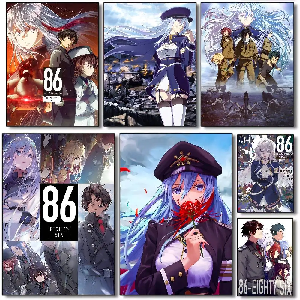 Hot 86 E-Eighty Six ANIME Poster Art HD Canvas Advanced Aesthetic Printing Paper Wall Art for Living Room Home Decor
