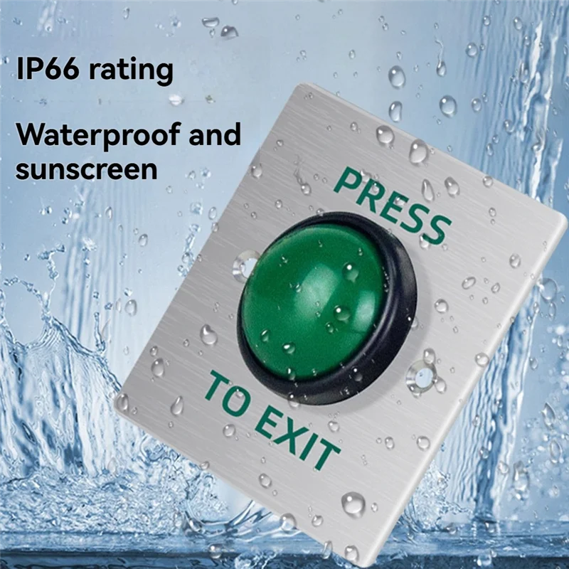 

N82R Door Exit Push Button Release Switch Opener Stainless Steel Panel For Door Access Control System Entry Open