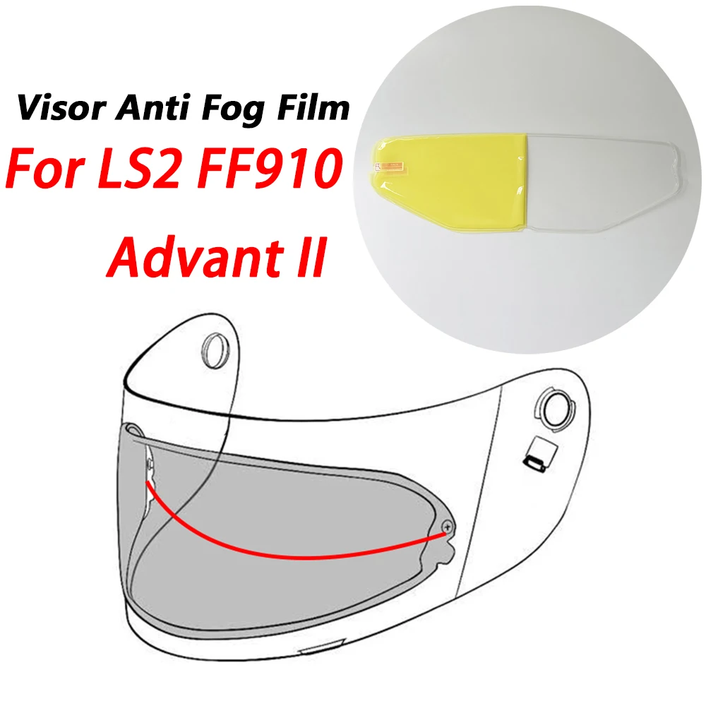 Visor inserts Film Anti Fog Motorcycle Helmet for LS2 FF910 Advant II Moto Helmet Accessories Antifog Lens Film