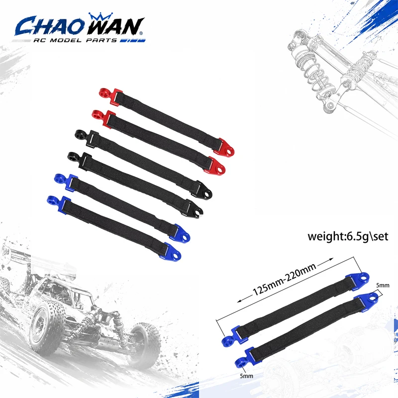 Rear Shock Limit Strap 108mm Part 8548 for Traxxas 1/7 UDR 85076-4 RC Car, Shock Limiter Cable UDR Upgrade Replacement Parts