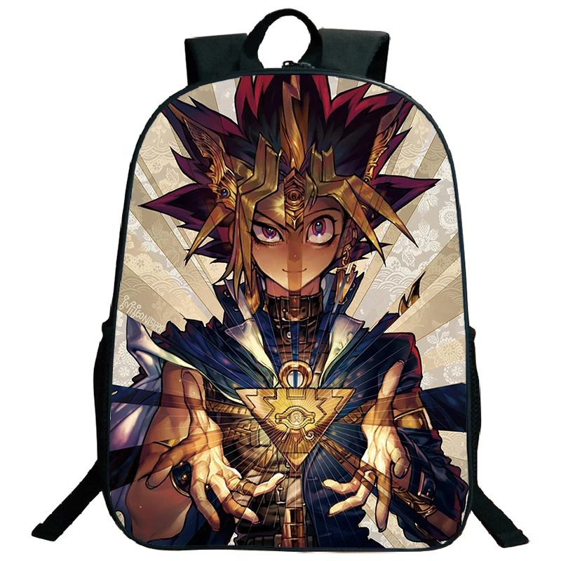 16 pollici Yu-Gi-Oh! Zaino Cartoon School Bags studenti Bookbag da viaggio impermeabile Kids Mochila zaino per Laptop di grande capacità