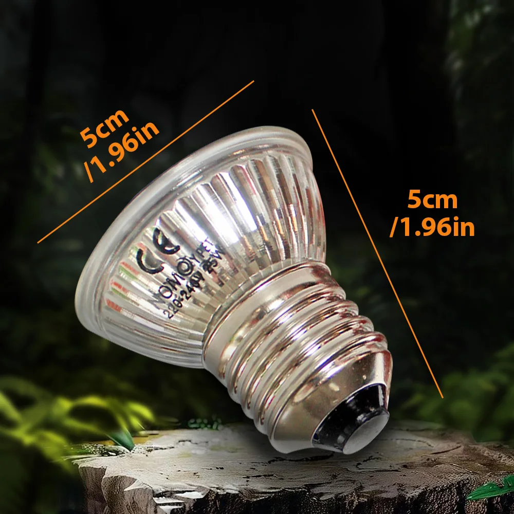 Reptile UVA UVB Bulb Full Spectrum Basking Light Promote Calcium Vitamin D Absorption For Turtle Chameleon Amphibian Terrarium