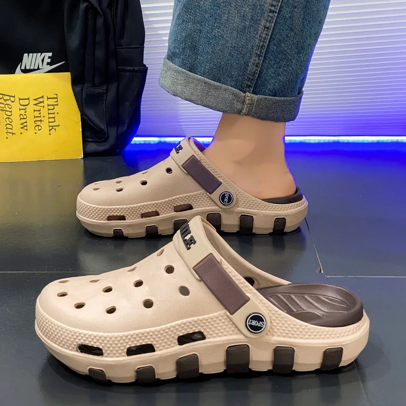 Summer new sandals men's hole shoes men's travel bag head sandals beach shoes casual sandals view 2