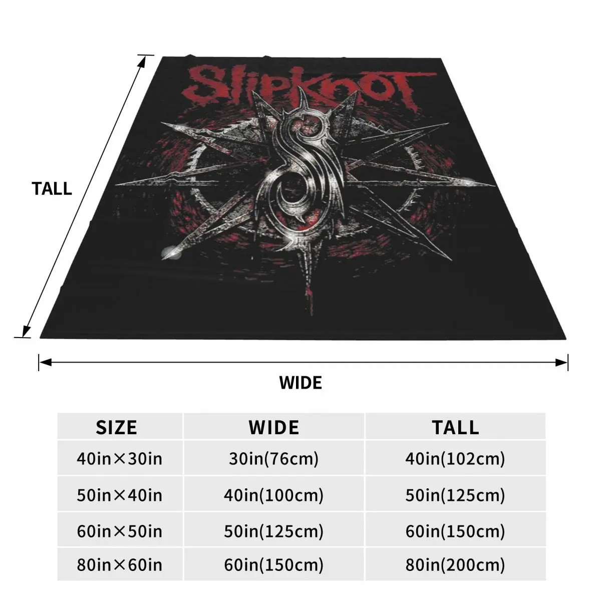 Slipknots Heavy Metal Band Blankets Flannel Print Rock Music Relax Ultra-Soft Throw Blanket for Bed Outdoor Bedspreads