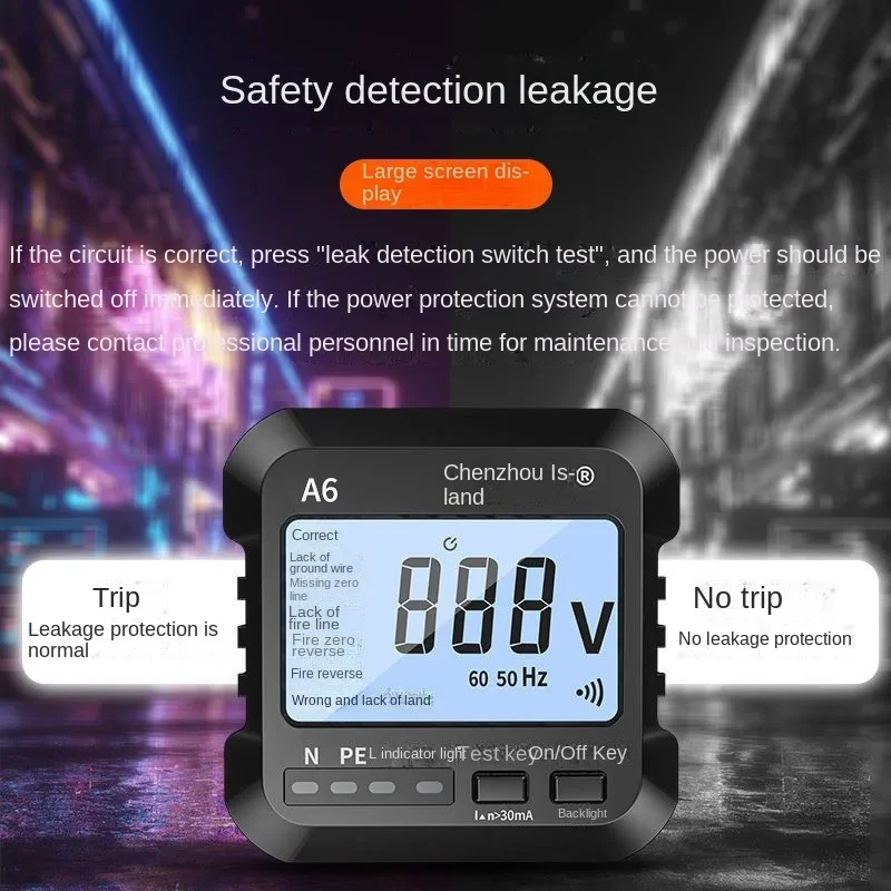 Multi Funcional Digital Phase Detector, testador elétrico Plug, testador inteligente soquete