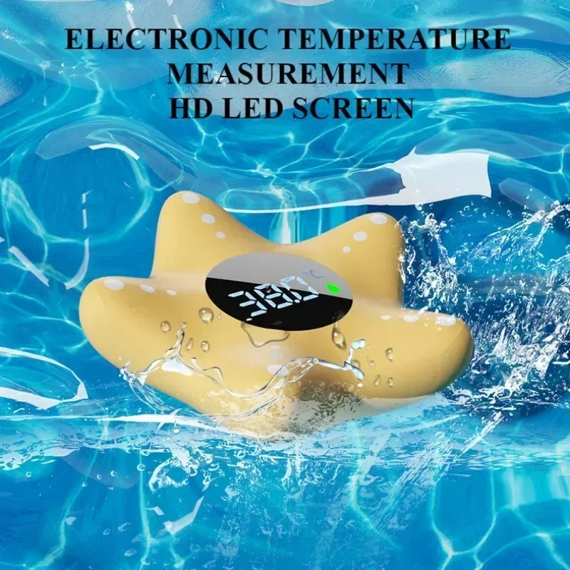 Floating Star Bath Thermometer, LED Display Water Temperature Monitor, Safe Bath Time Toy for Babies & Kids (Newborn Gift)