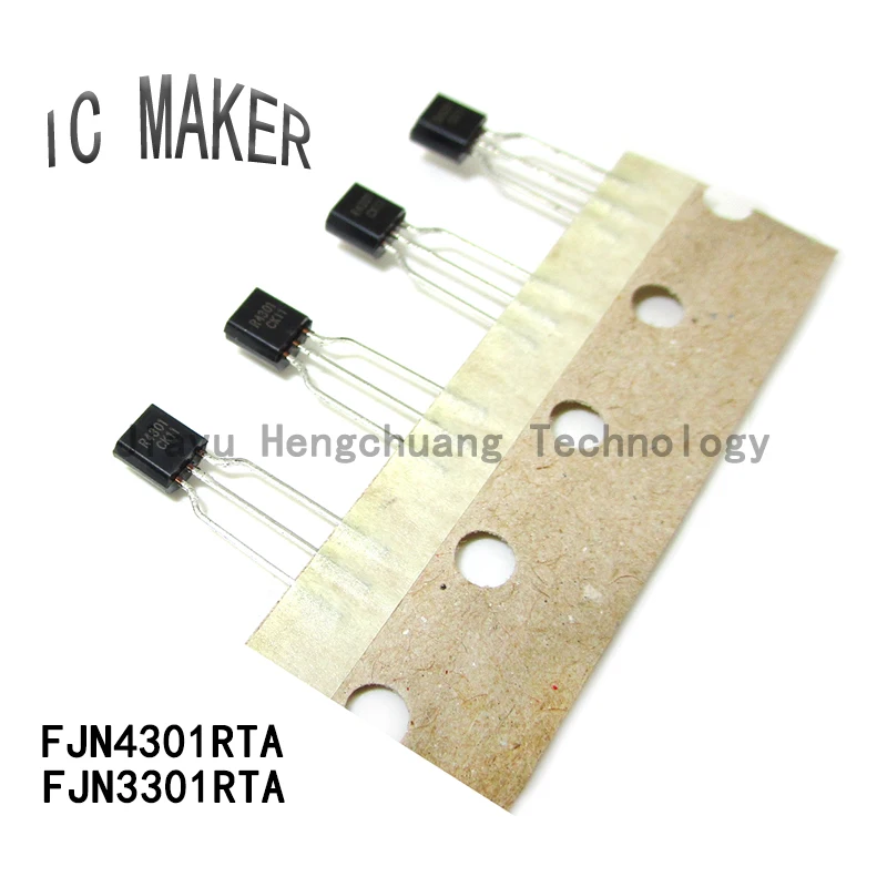 10PCS/Lot Original R3301 FJN3301RTA FJN3301 R4301 FJN4301RTA FJN4301 TO-92 50V0.1A NPN/PNP bipolar transistor