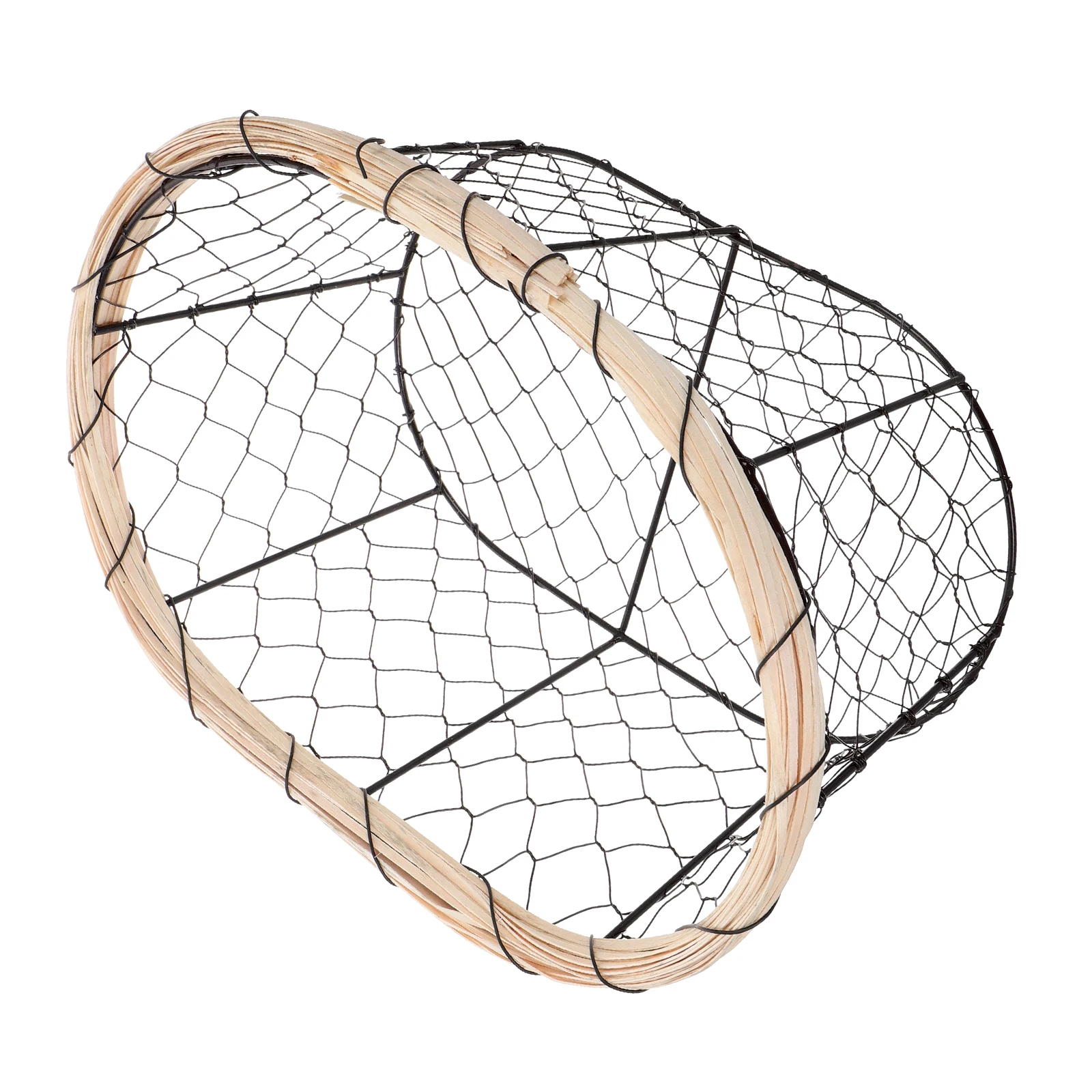 

30Cm Iron Wire Bread Basket Fruit Vegetable Egg Storage Organizer Rustic Harvest Container Desktop Kitchen Pantry Closet Holder