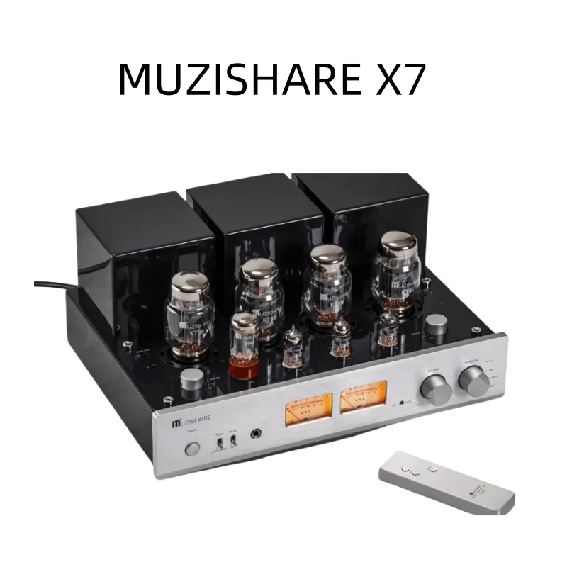 MUZISHARE X7 Integrated Vacuum Tube Amp KT88x4 AB1 Push-pull Amplifier 25~45W TR~UL Switch 12AX7*1.12AU7*2, KT88*4, 5AR4*1