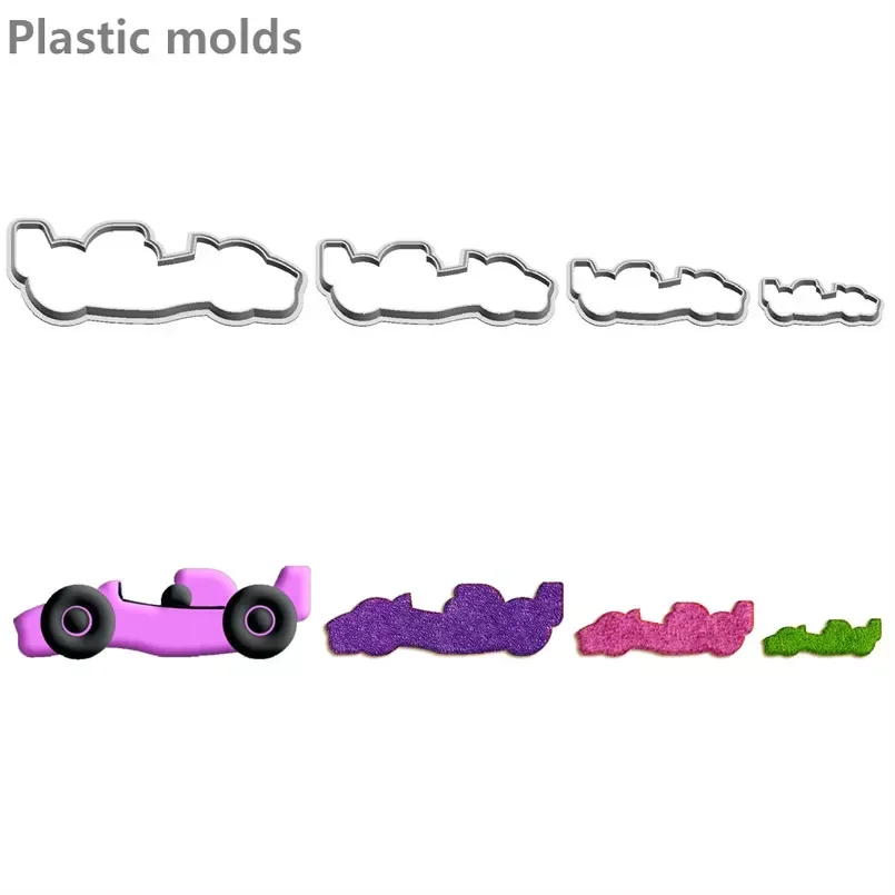 

Four Specifications Cartoon Transportation Tools,Pickup Racing,Plastic Molds,Cake Fondant Tools,Cookie Sushi Cutters