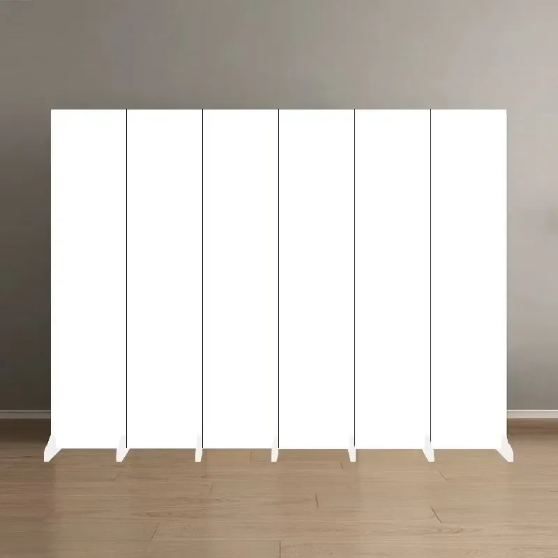 Pure White Simple Modern Screen Partition Living Room Office Shade Rental Room Beauty Salon Folding Mobile Screen