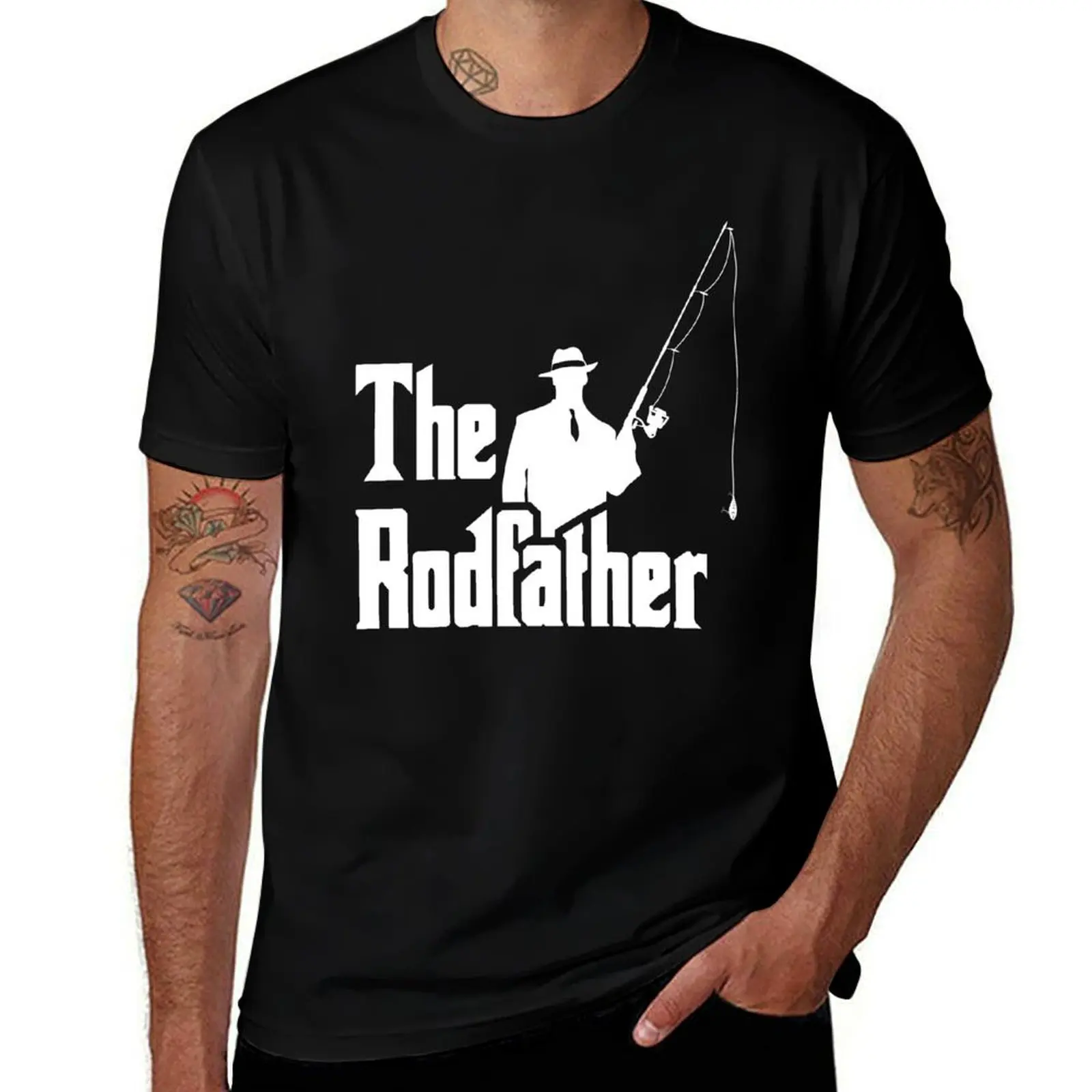 The Rodfather. Funny Fishing Tshirt for Fisherman T-Shirt Casual Daily Outfit T-Shirt