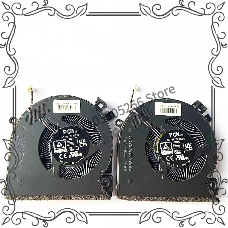 Laptop Cooling Fan for HP Victus 15-FA0033DX 15-FA Series 15-FB1013DX 15-FB2082WM CPU GPU Cooler Replacement