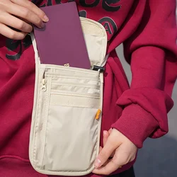 Rfid-Blocking Travel Pouch Neck Wallet Waterproof Family Passport Holder Organizer Multi-Pockets Passport Document Credit Case